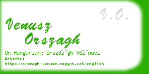 venusz orszagh business card
